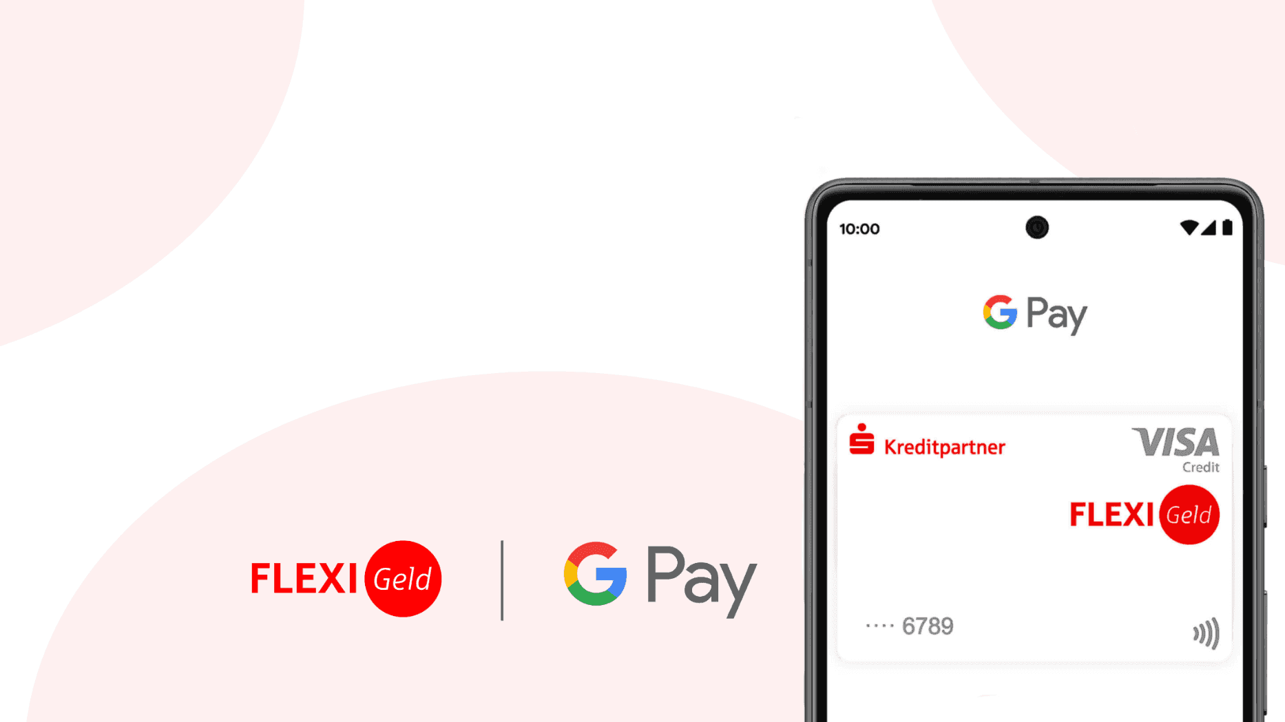 Smartphone mit FlexiGeld und Google Pay